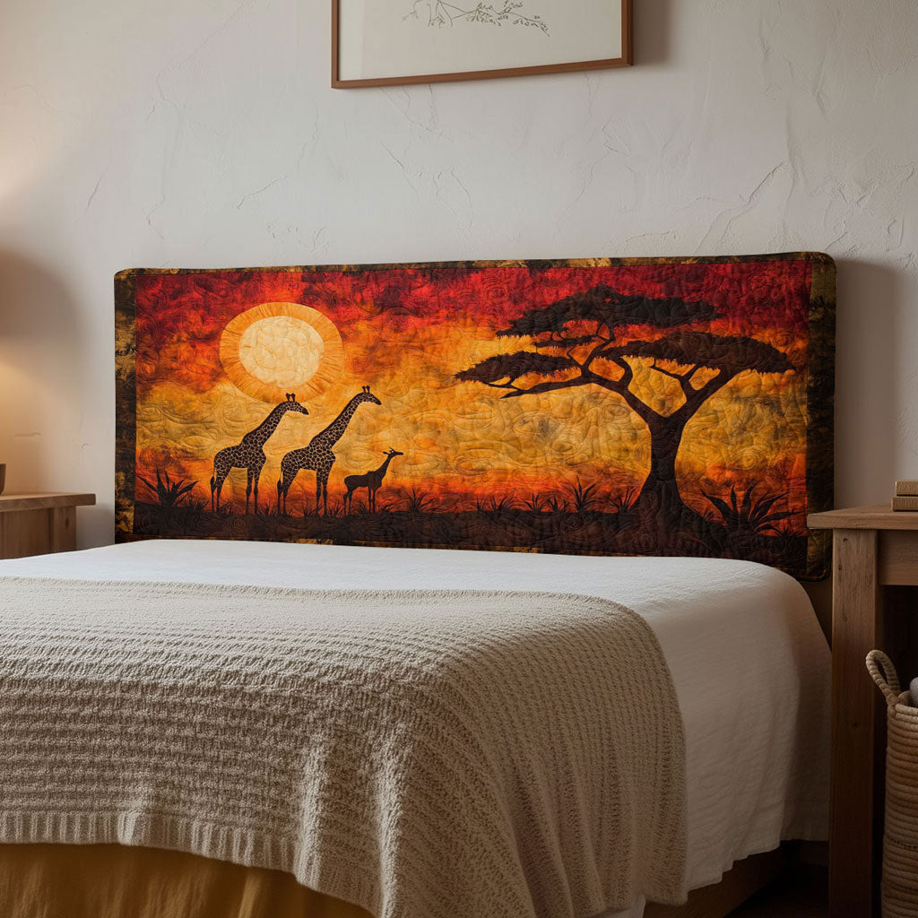 Savanna Giraffe WN2012075CL Quilted Headboard Slipcover