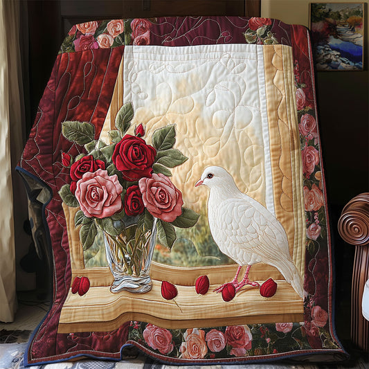 Roses and Doves CP3105017CL Quilt