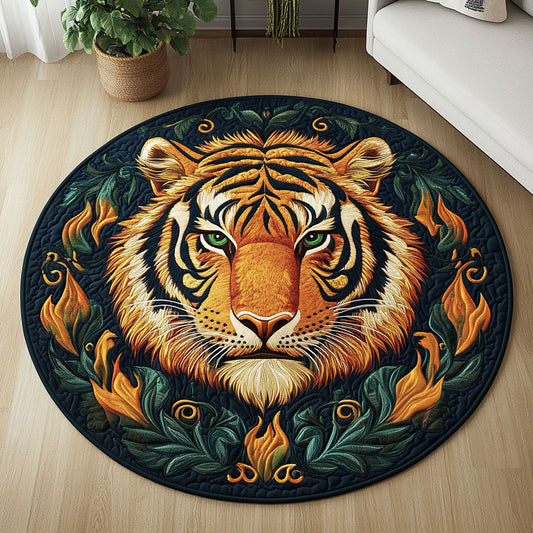 Tiger Orange WX0605050CL Quilted Round Mat