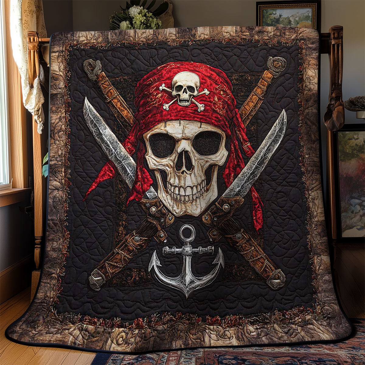 Ruby Head Skull WN2301027CL Quilt