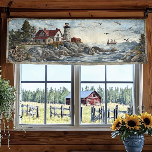 Lighthouse Shoreline WN0408044CL Quilted Valance