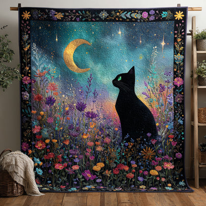 Cat in Bloom Garden CW0701015CL Quilt