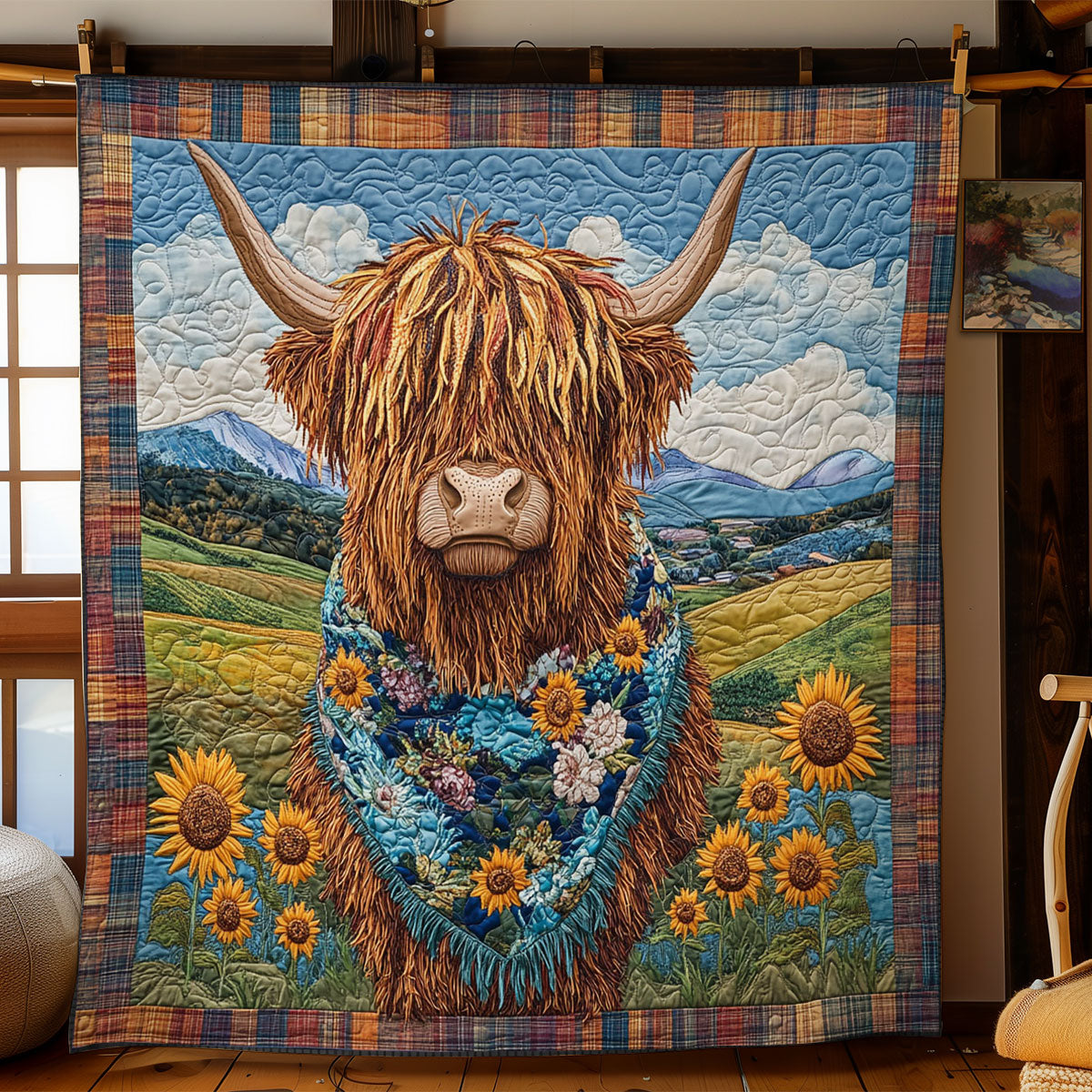 Highland Cow Bliss WN1707021CL Quilt