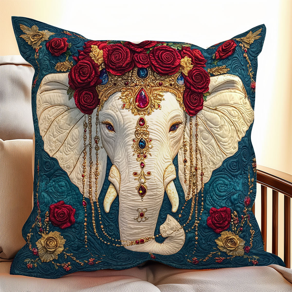 Royal Red Elephant WX1306090CL Quilt Pillow Case