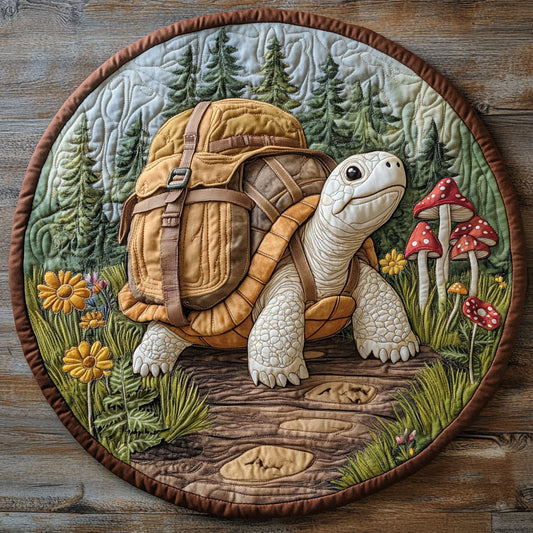Turtle's Journey CP0406070CL Quilted Round Mat