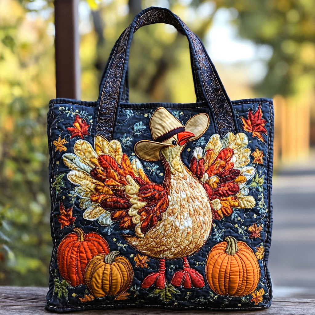 Harvest Turkey WN2209043CL Quilted Tote Bag