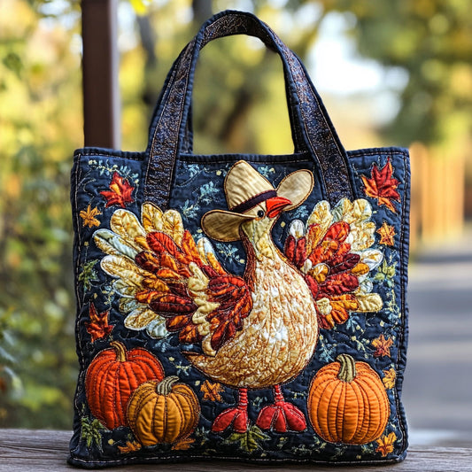 Harvest Turkey WN2209043CL Quilted Tote Bag