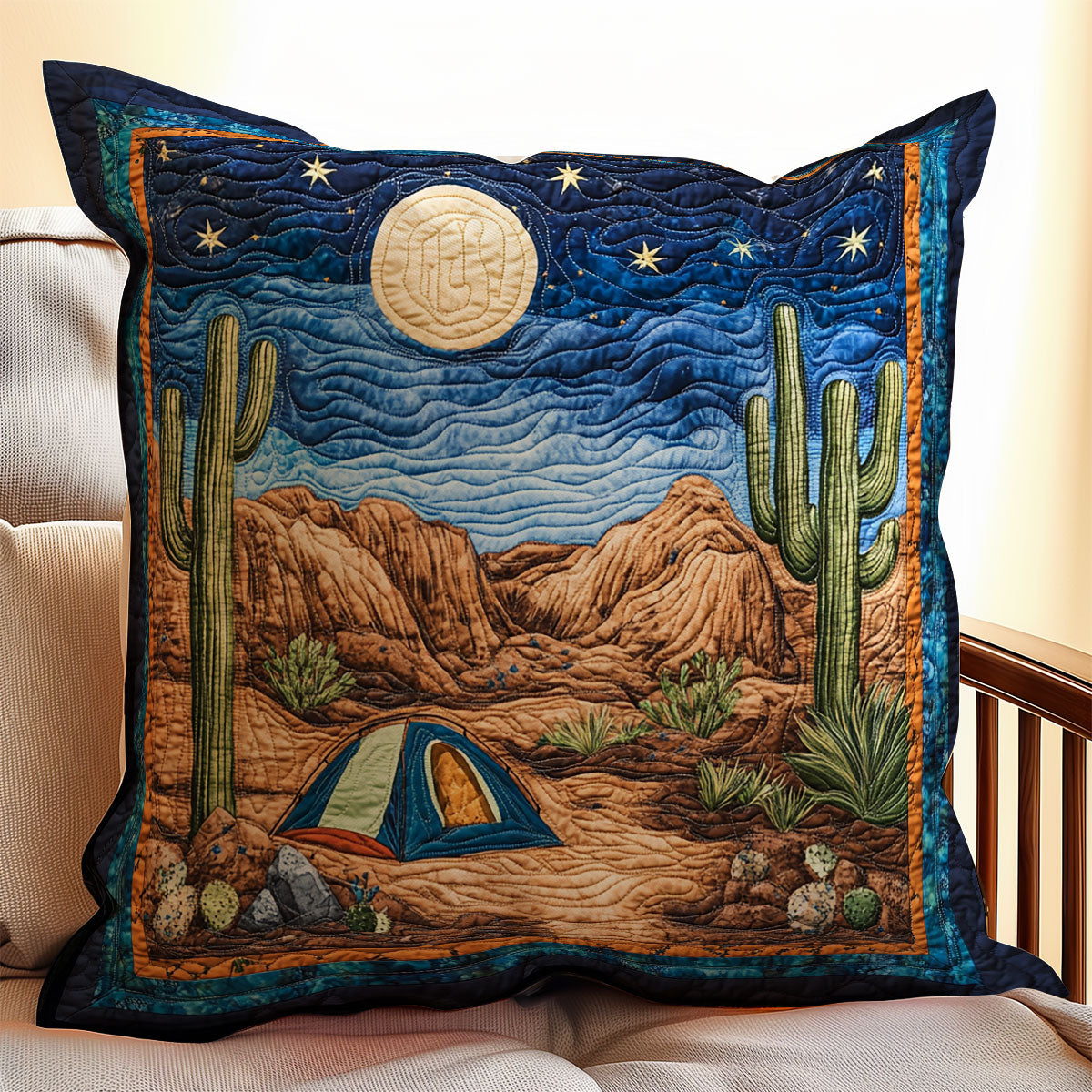 Camping In Desert WX2402109CL Quilt Pillow Case