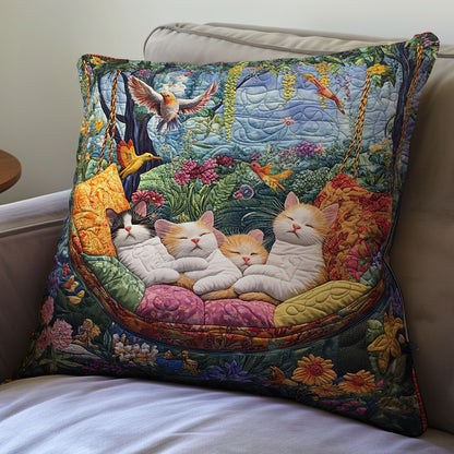 Cat In Garden WX0302123CL Quilt Pillow Case