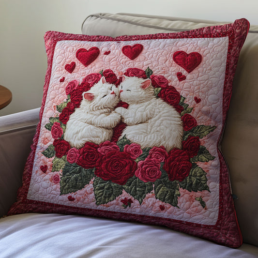 Couple Cat Valentine WX0302127CL Quilt Pillow Case