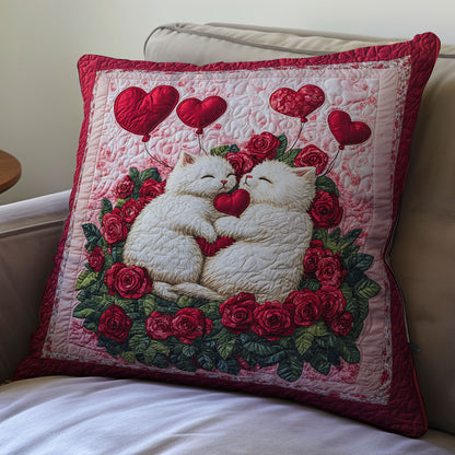 Couple Cat Valentine WX0302128CL Quilt Pillow Case