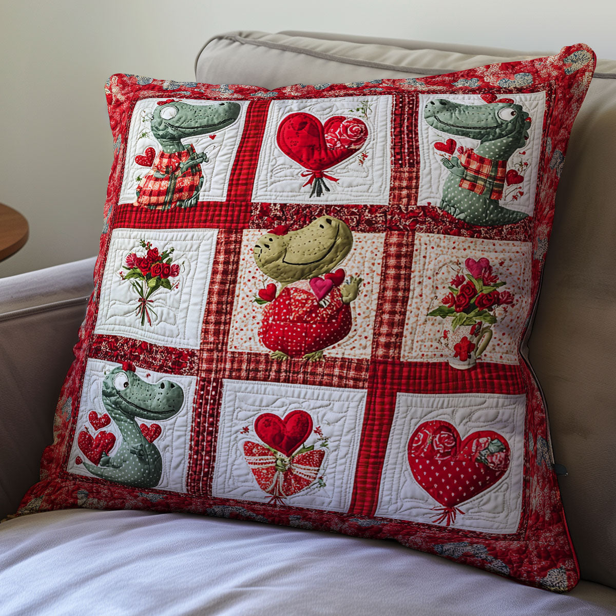 Crocodile Valentine WX0302131CL Quilt Pillow Case