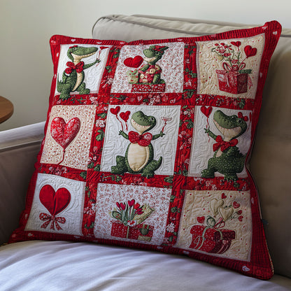 Crocodile Valentine WX0302132CL Quilt Pillow Case