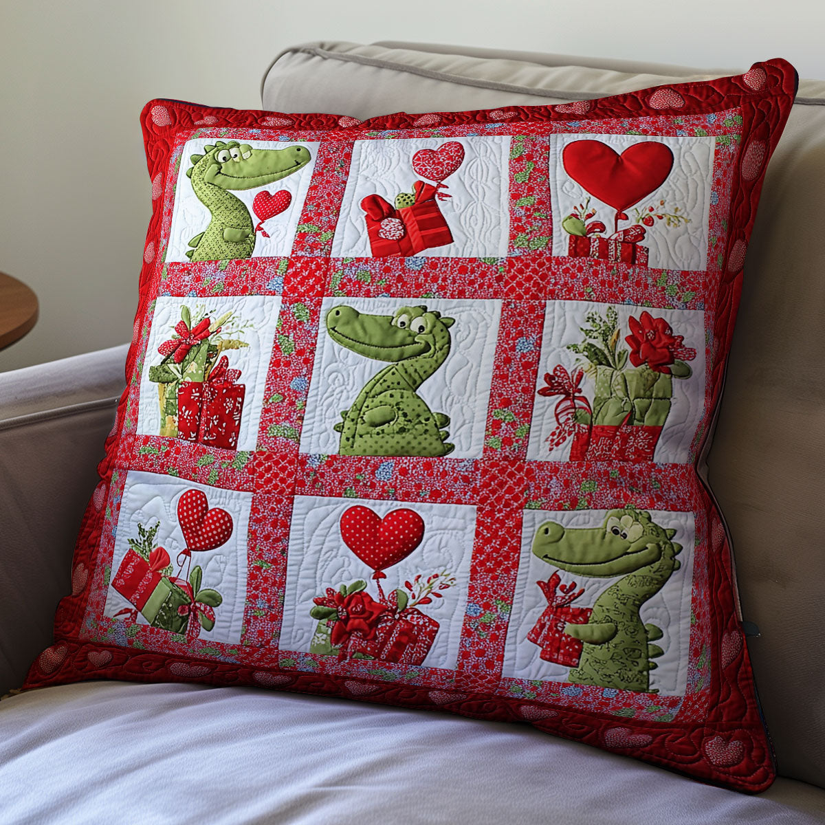 Crocodile Valentine WX0302129CL Quilt Pillow Case