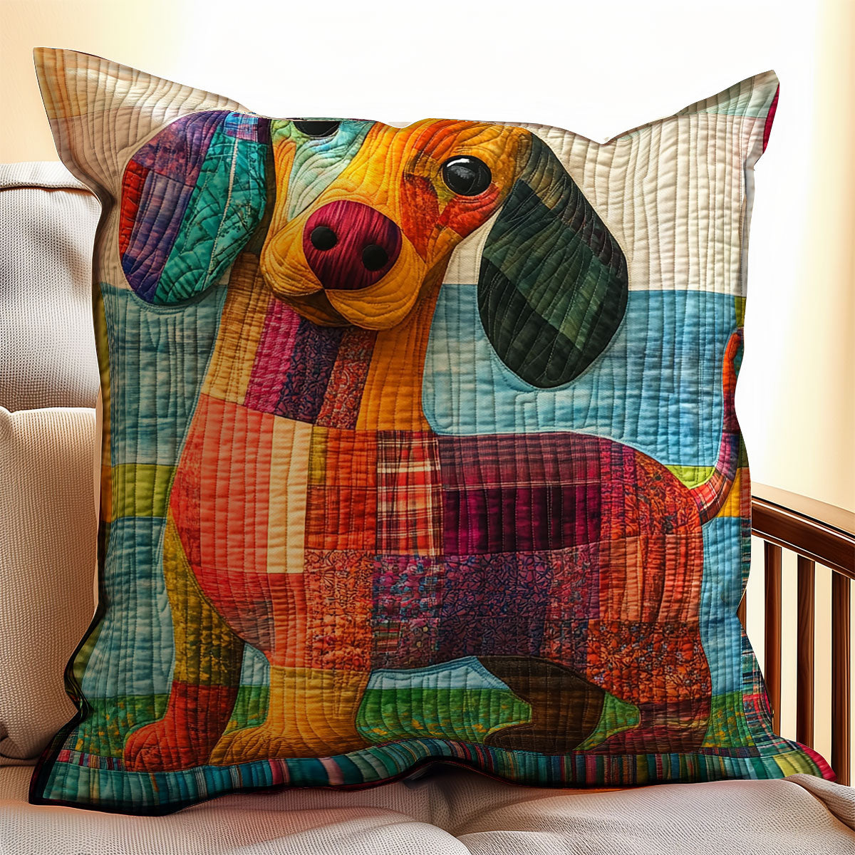 Dachshund WX2402121CL Quilt Pillow Case