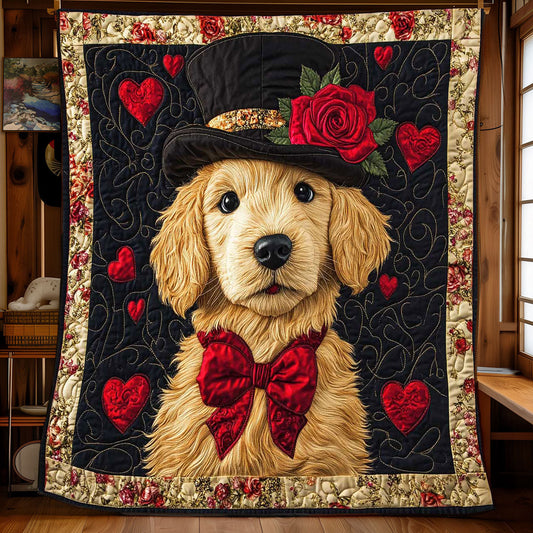 Gentleman Golden Retriever WP0801048CL Quilt