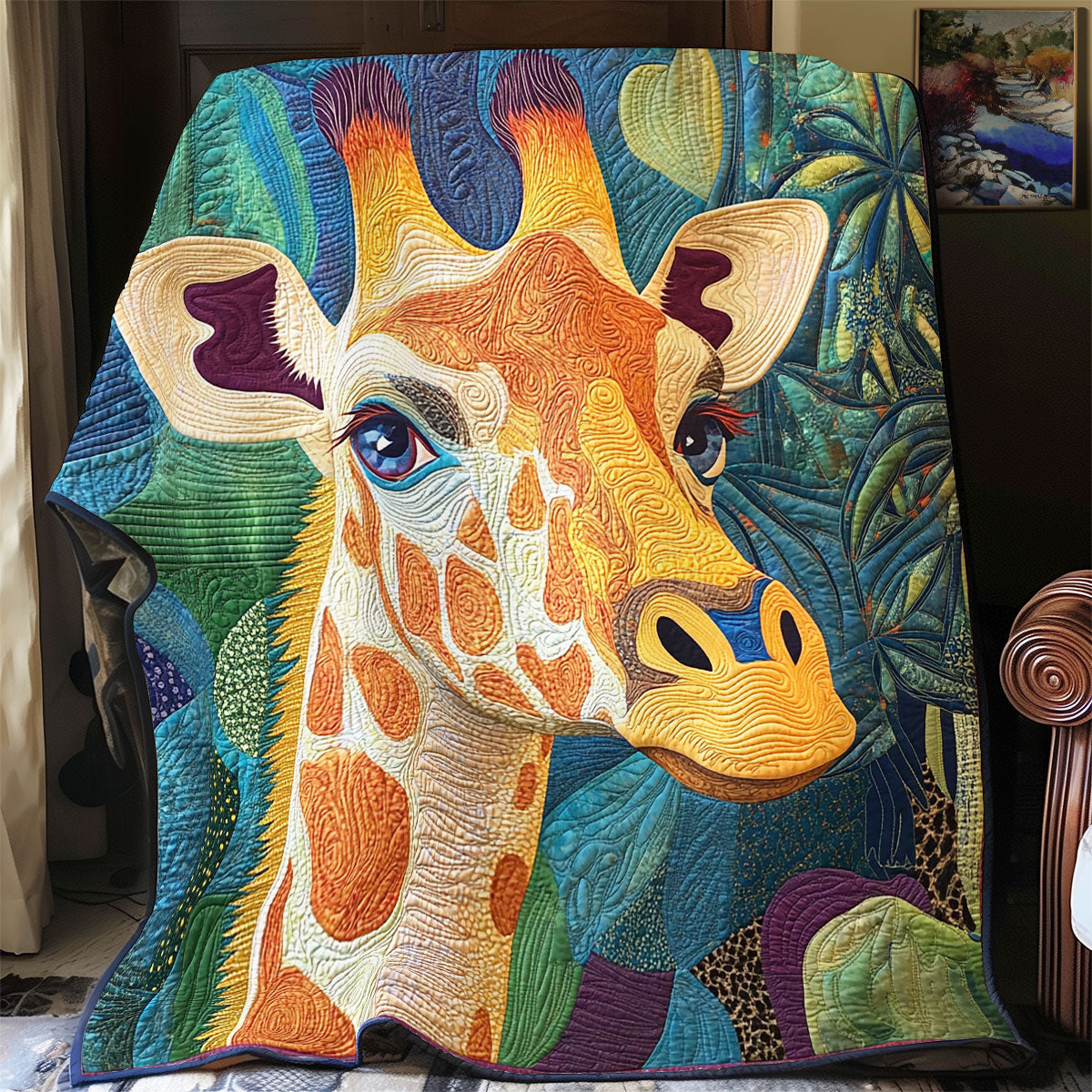 Giraffe Portrait WX0303082CL Quilt
