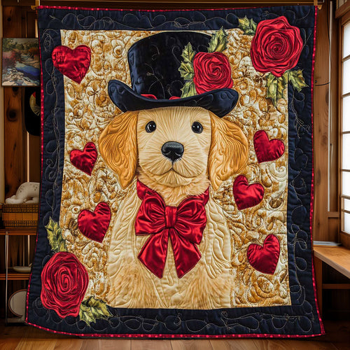 Golden Retriever Valentine WP0801052CL Quilt