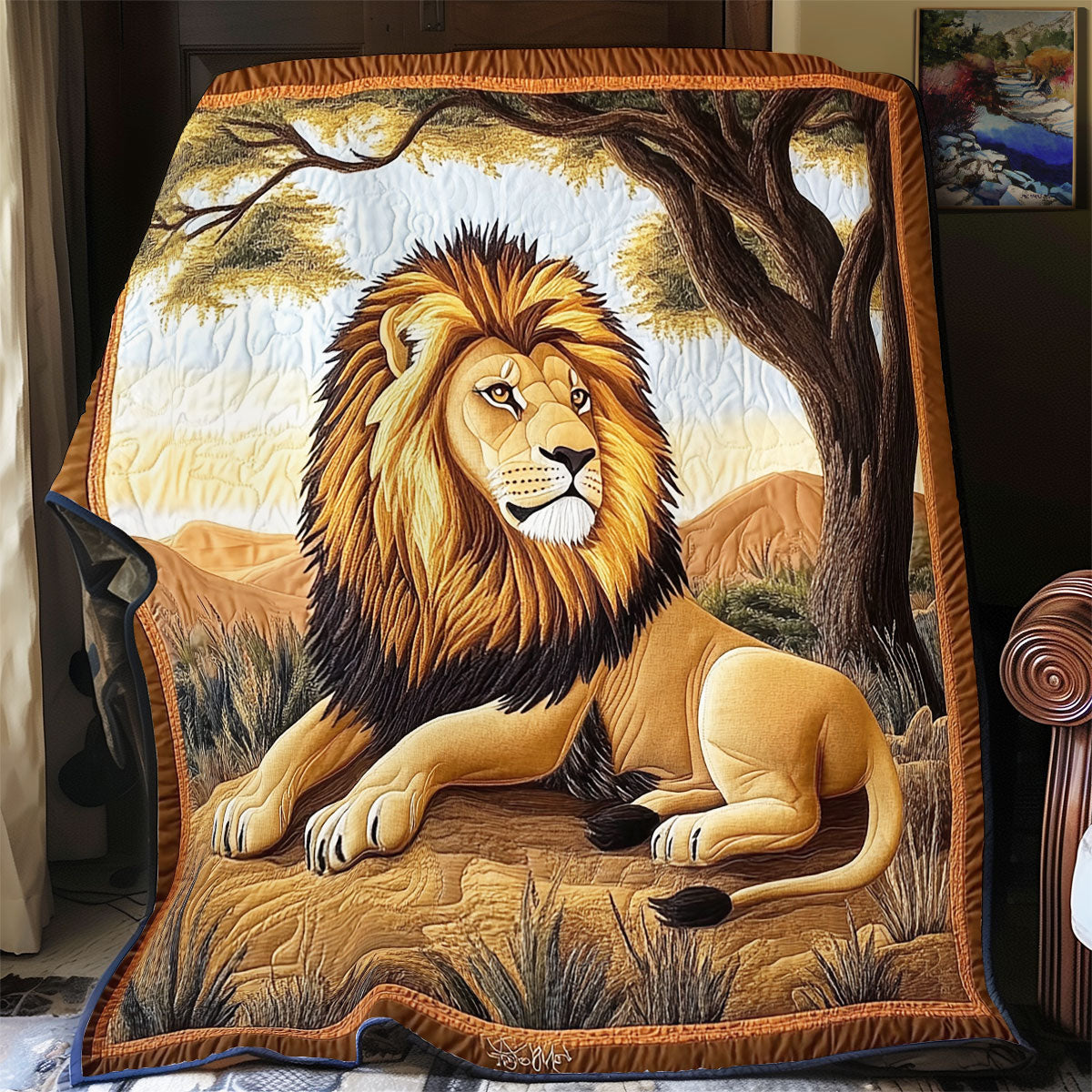 Lion In Sahara WX1701067CL Quilt