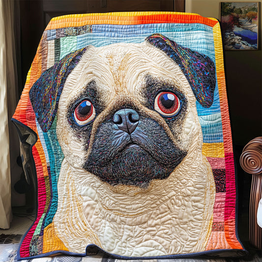 Pug Portrait WX0303093CL Quilt