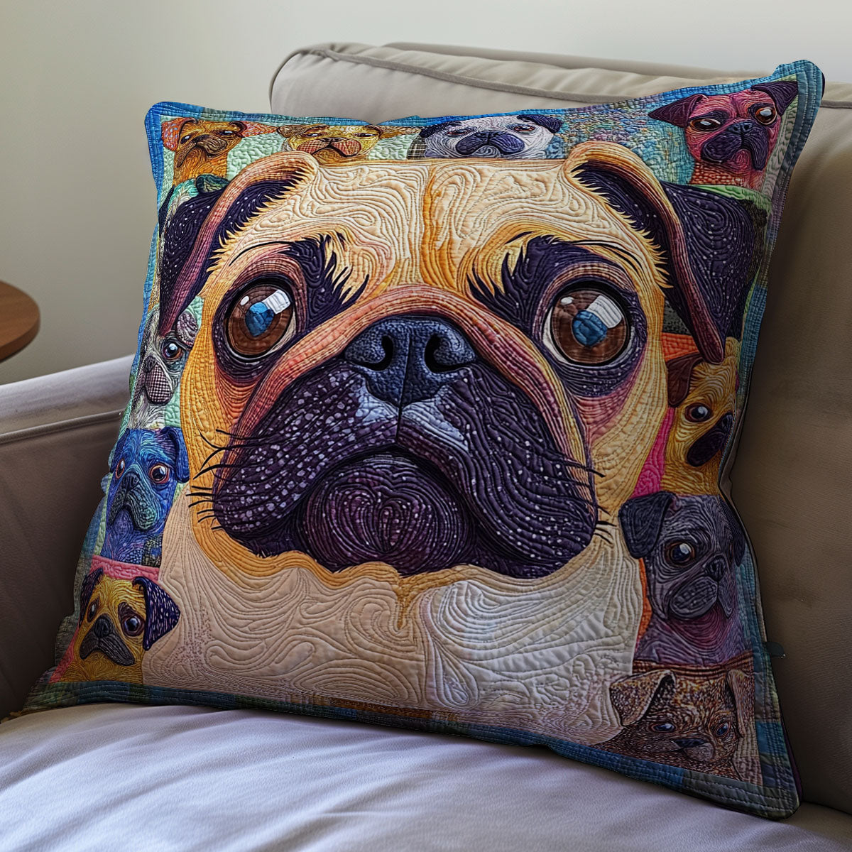 Pug WX2301110CL Quilt Pillow Case