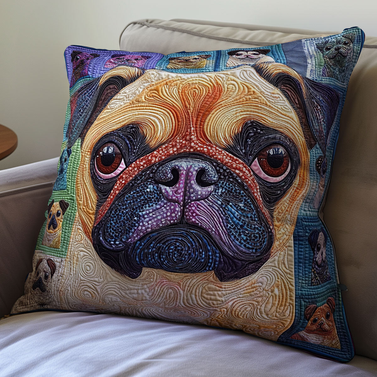 Pug WX2301111CL Quilt Pillow Case