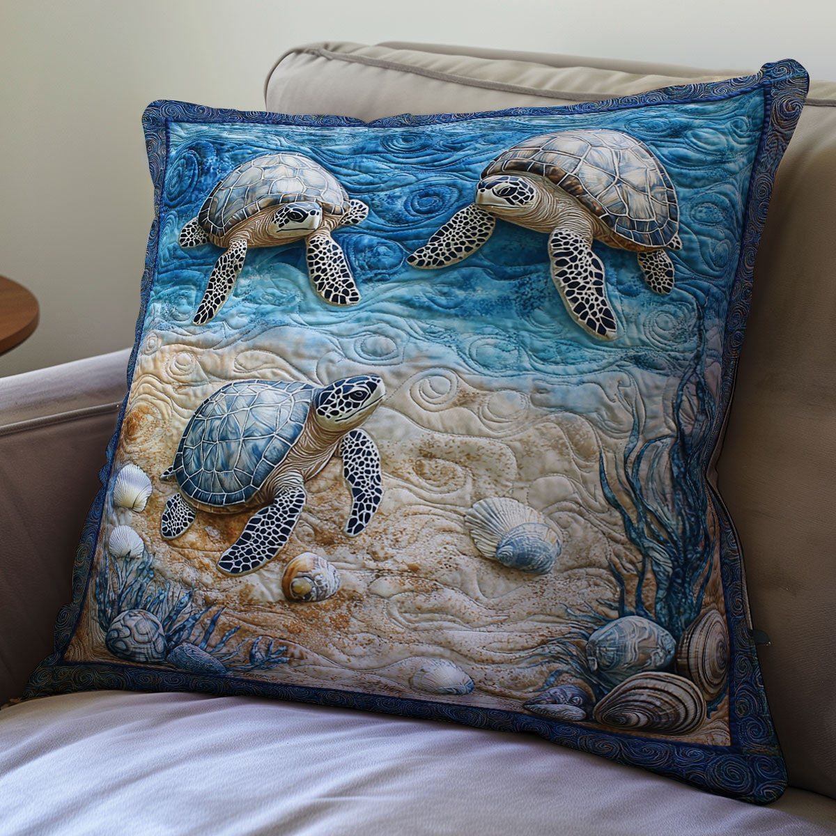 Serene Turtle  WX0302176CL Quilt Pillow Case