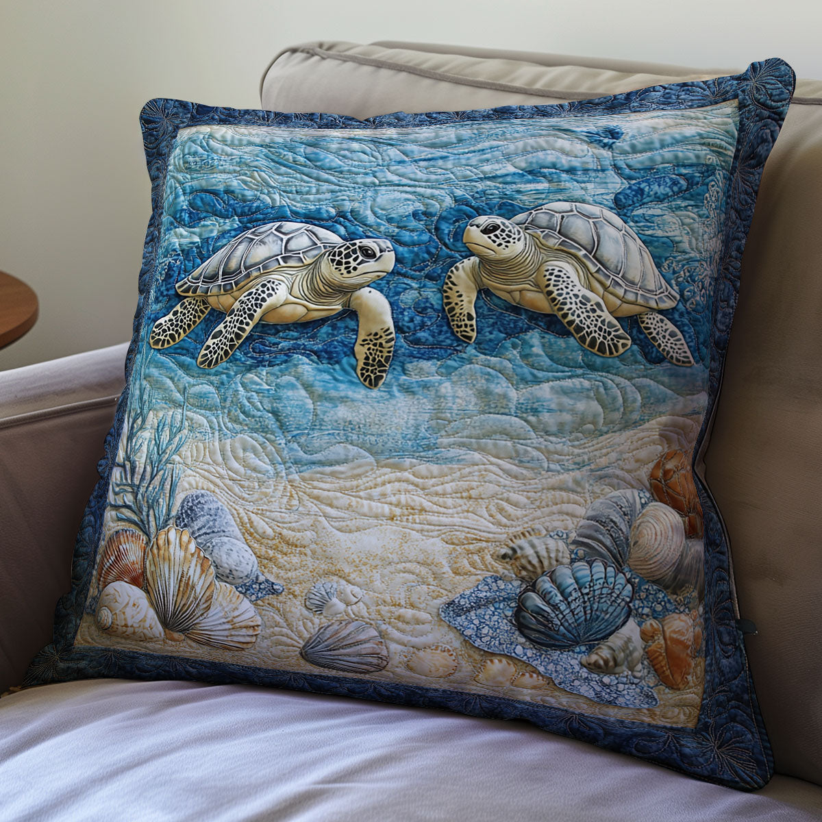 Serene Turtle  WX0302178CL Quilt Pillow Case