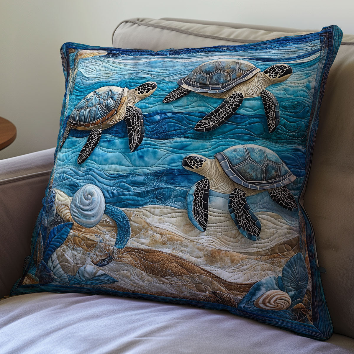 Serene Turtle WX0302181CL Quilt Pillow Case