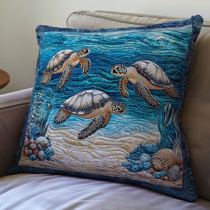 Serene Turtle WX0302183CL Quilt Pillow Case