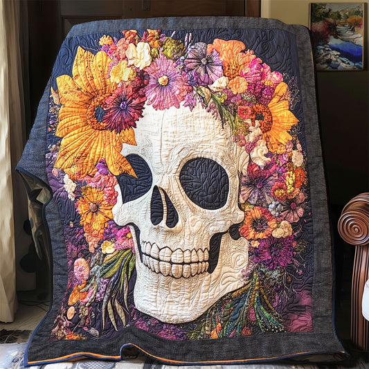 Skull Flower WX1701091CL Quilt