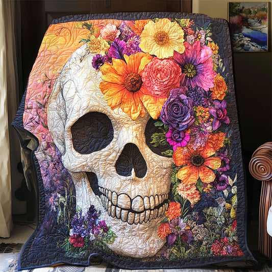 Skull Flower WX1701089CL Quilt