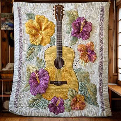 Tropical Flower Guitar WP0801072CL Quilt