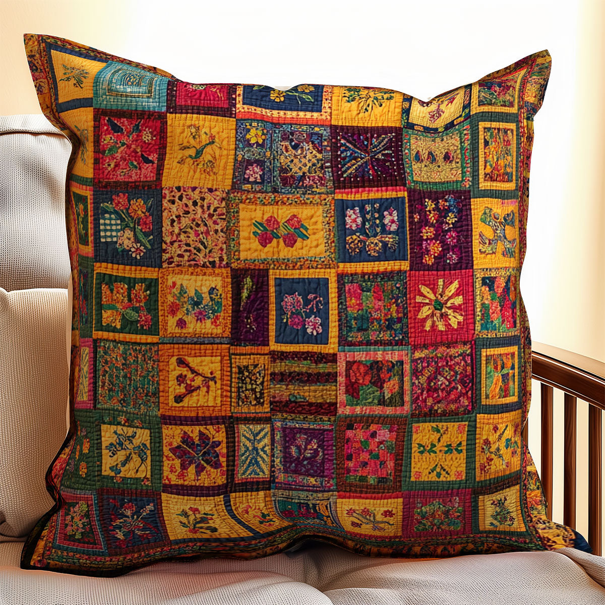 Vibrant Patchwork WX2102081CL Quilt Pillow Case