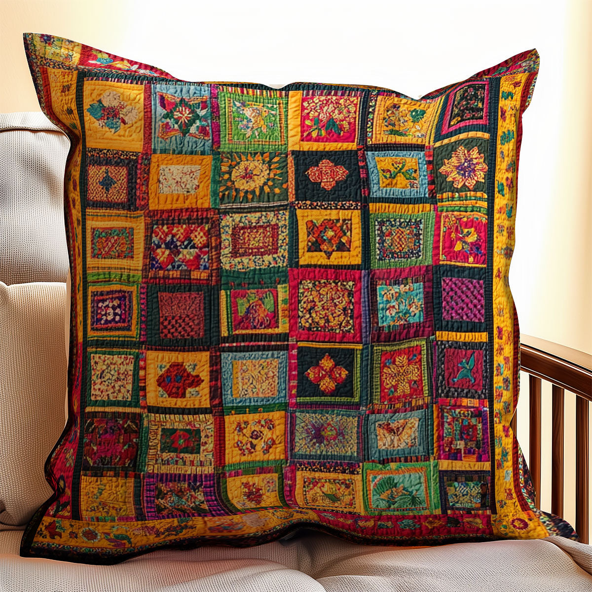 Vibrant Patchwork WX2102082CL Quilt Pillow Case