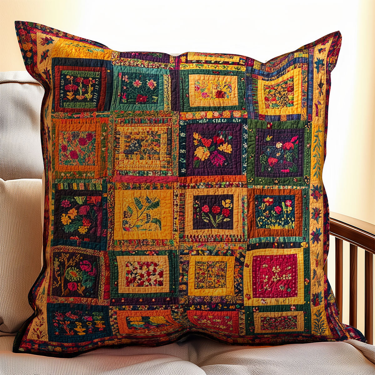 Vibrant Patchwork WX2102083CL Quilt Pillow Case