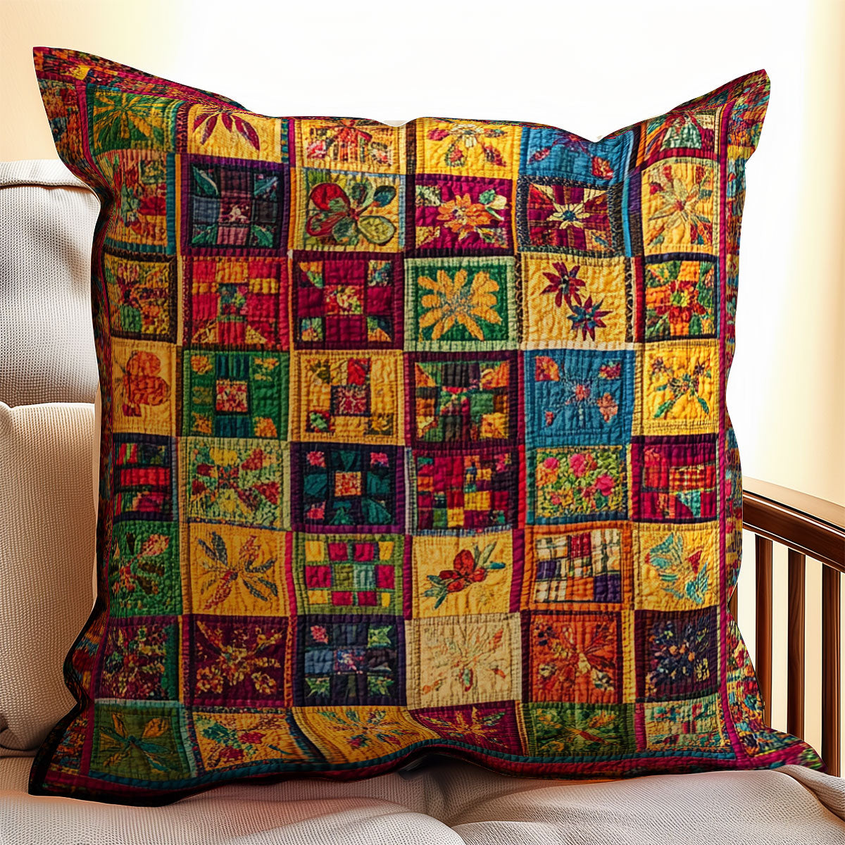 Vibrant Patchwork WX2102080CL Quilt Pillow Case