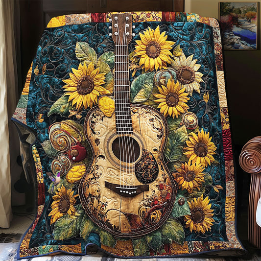 Sunflower Guitar WY2012066CL Quilt