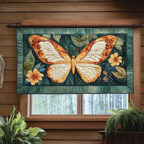 Spring Monarch Butterfly WP1403022CL Quilted Valance