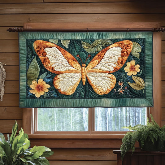 Spring Monarch Butterfly WP1403022CL Quilted Valance