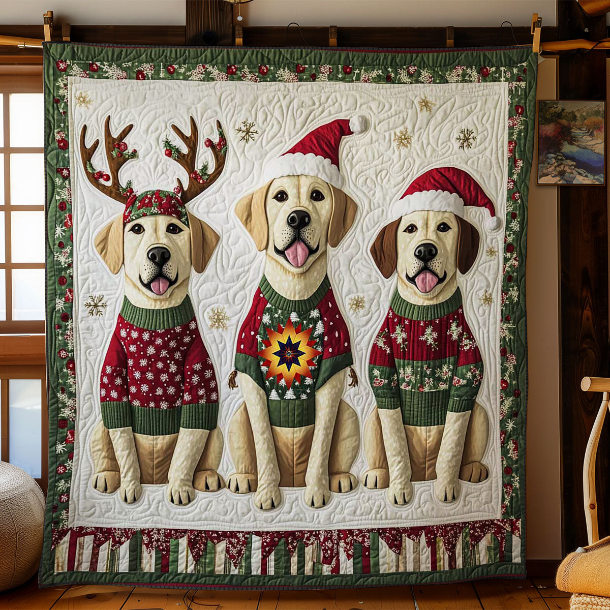 Christmas Labrador Joy WN1112012CL Quilt