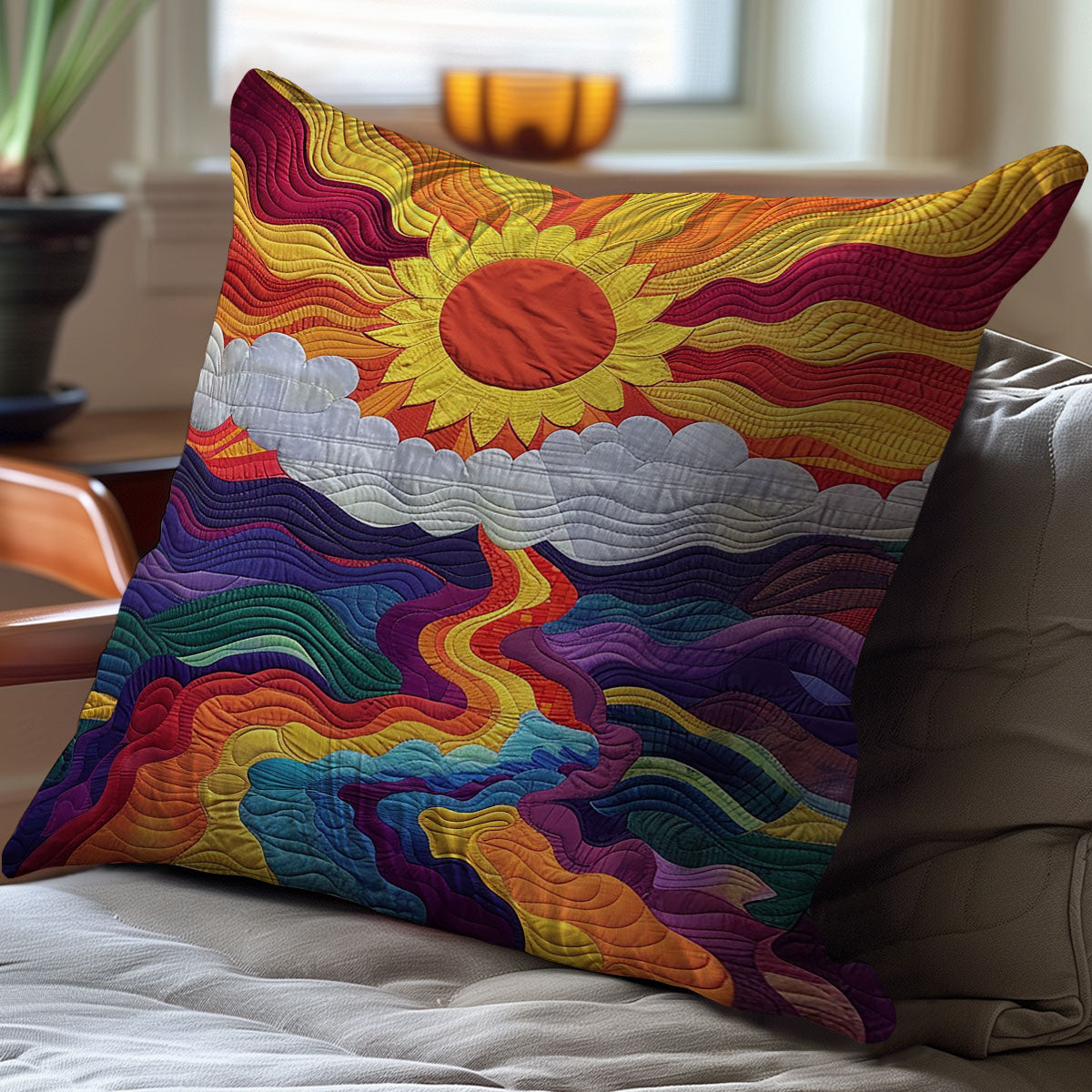 Colorful Sky WJ1211039CL Quilt Pillow Case