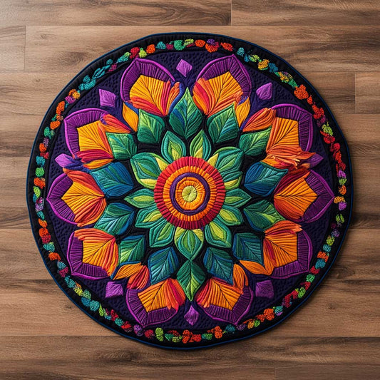 Mandala Pulse WN2504029CL Quilted Round Mat