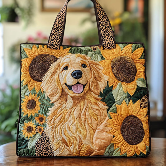 Sunflower Golden Love CW2309029CL Quilted Tote Bag
