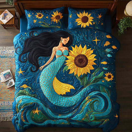 Sunflower Mermaid WY1208071CL Duvet Cover Set