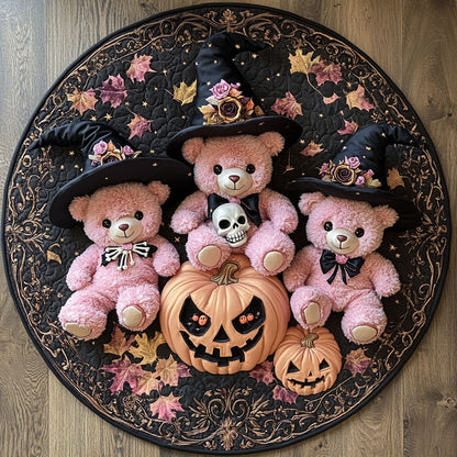 Autumn Magic Teddy Bear WN1208008CL Quilted Round Mat