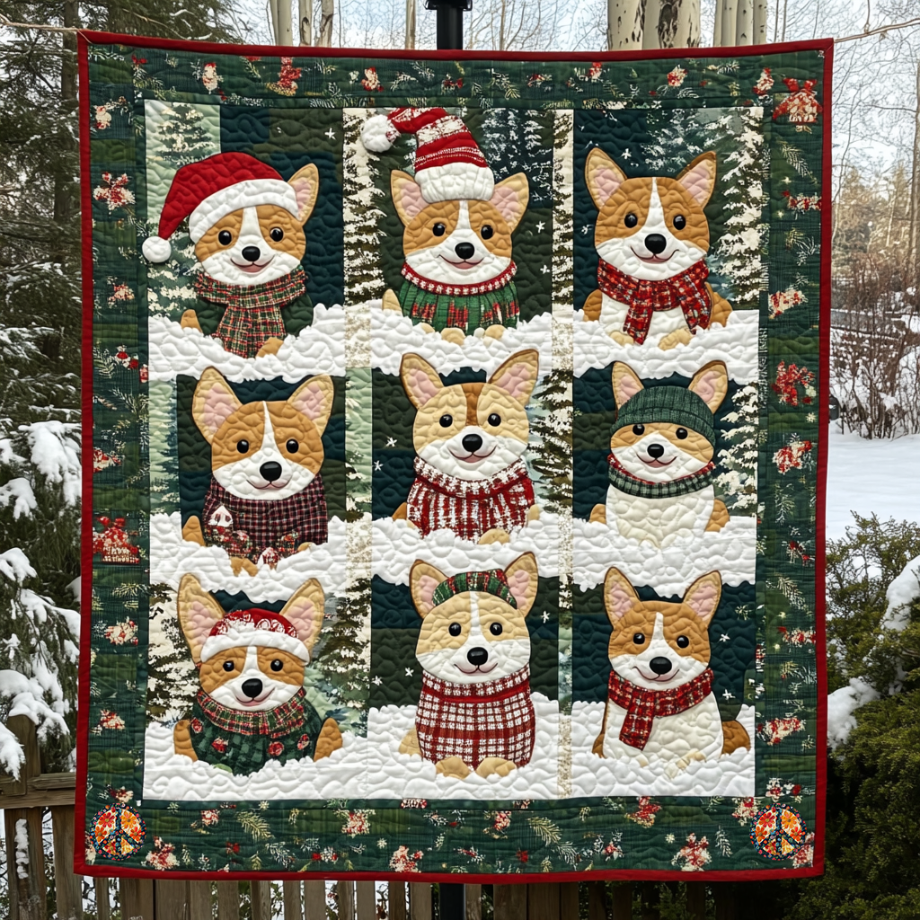 Happy Corgi XR0410012CL Quilt