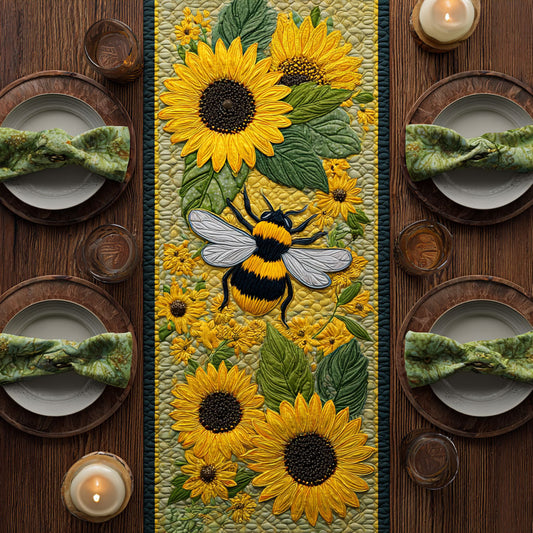 Sunflower Bee CW0707048CL Quilted Table Runner