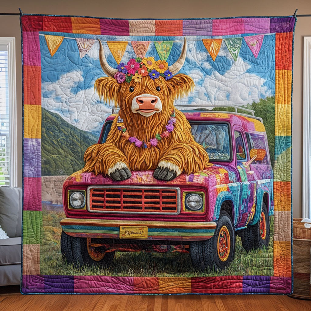 Flower Child Cow LT1911006CL Quilt