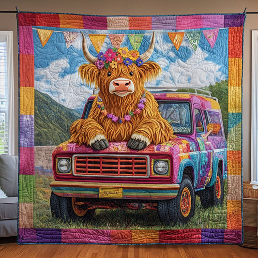 Flower Child Cow LT1911006CL Quilt